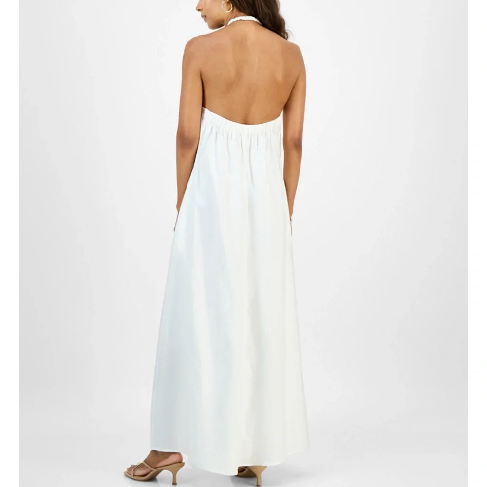 INC International Concepts Elegant White Halter Maxi Dress - Picture 2 of 4